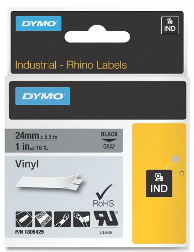 Dymo Rhino Pro 1805425 Ruban Industriel en Vinyle 24 mm 