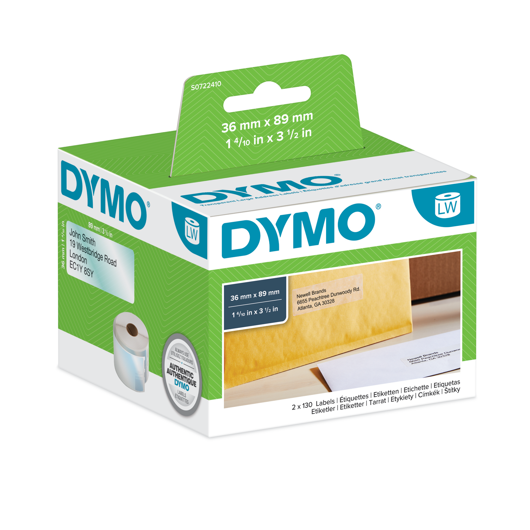identificatie nog een keer India Dymo 99013 kunststof etiketten 36mm x 89mm | Dymowebshop